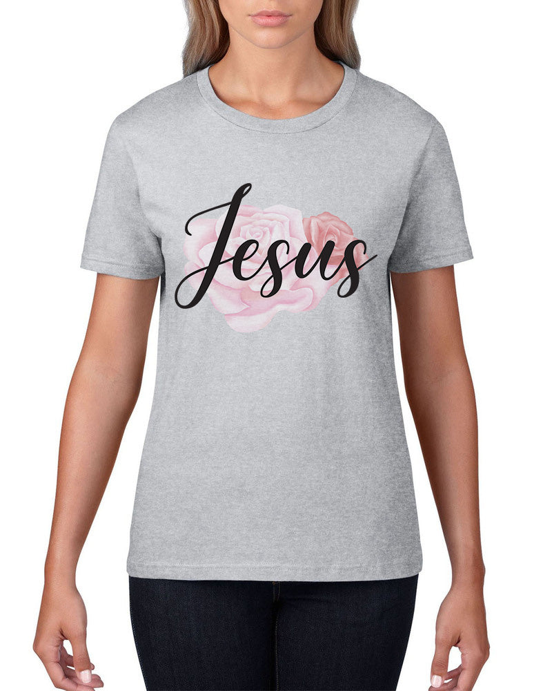 Jesus (with a pink rose) T-Shirt