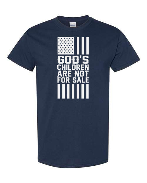 God's Children Are Not For Sale White Flag T-Shirt