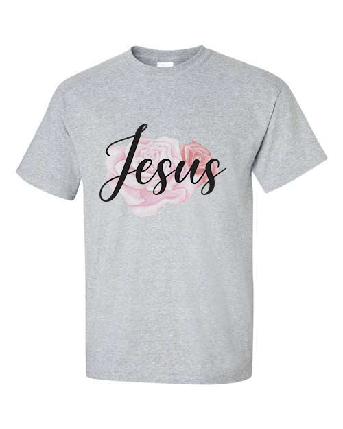 Jesus (with a pink rose) T-Shirt